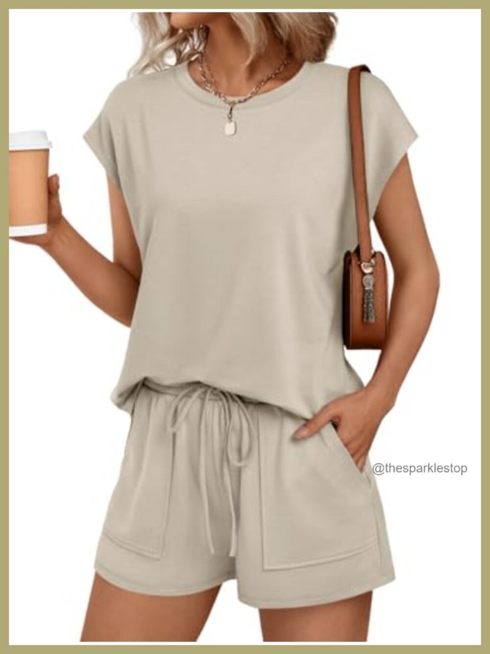 Women's 2 Piece Lounge Short Set with Pockets Soft Breathable Summer